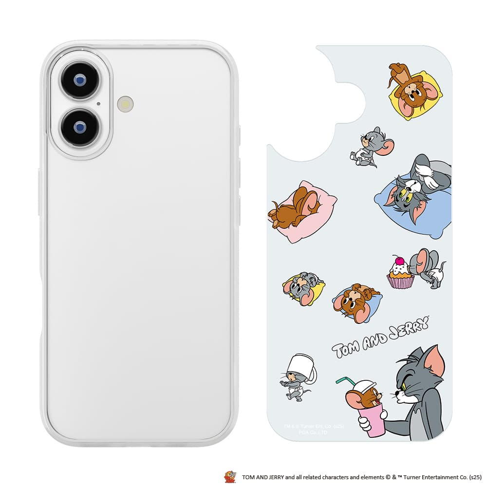 PGA Glass Slim Case for iPhone 17 - Tom and Jerry PG-W25AGT01TAJ 30g