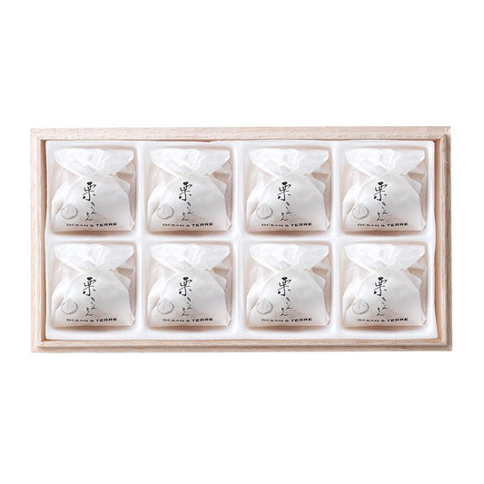 Nakatsugawa Specialty Sweets Chestnut Kinton 8 Pieces in Wooden Box A1000