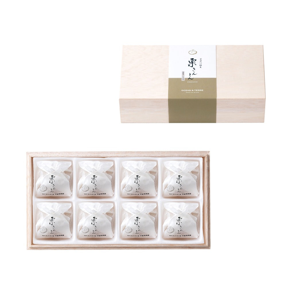 Nakatsugawa Specialty Sweets Chestnut Kinton 8 Pieces in Wooden Box A1000