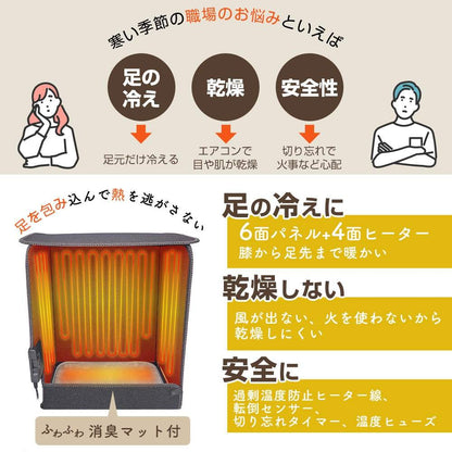 Deodorizing Mat 6-Sided Large Panel Heater PNLH25HBK
