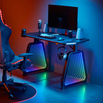 RGB Mirror Gaming Desk - SEEMRGHBK