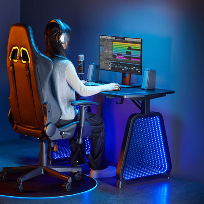 RGB Mirror Gaming Desk - SEEMRGHBK
