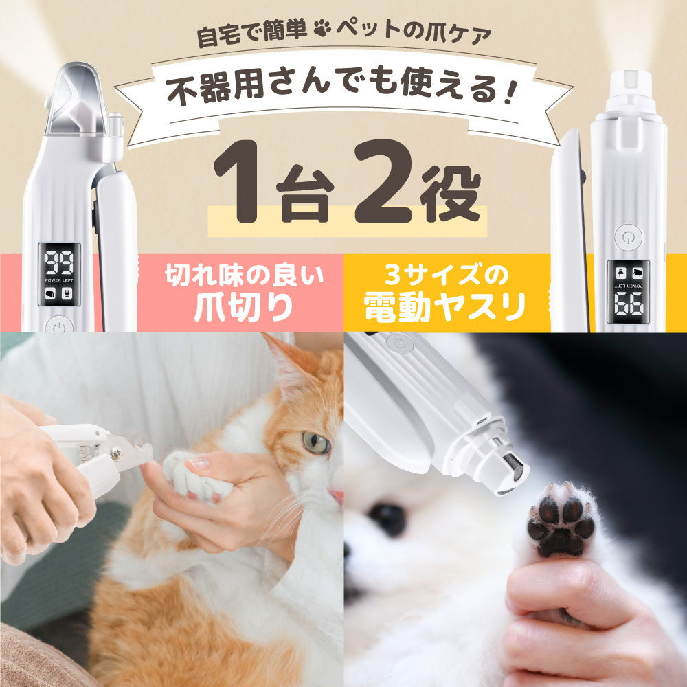 Electric Nail Clipper with Grinder for Pets CANASHCW