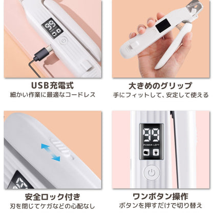 Electric Nail Clipper with Grinder for Pets CANASHCW