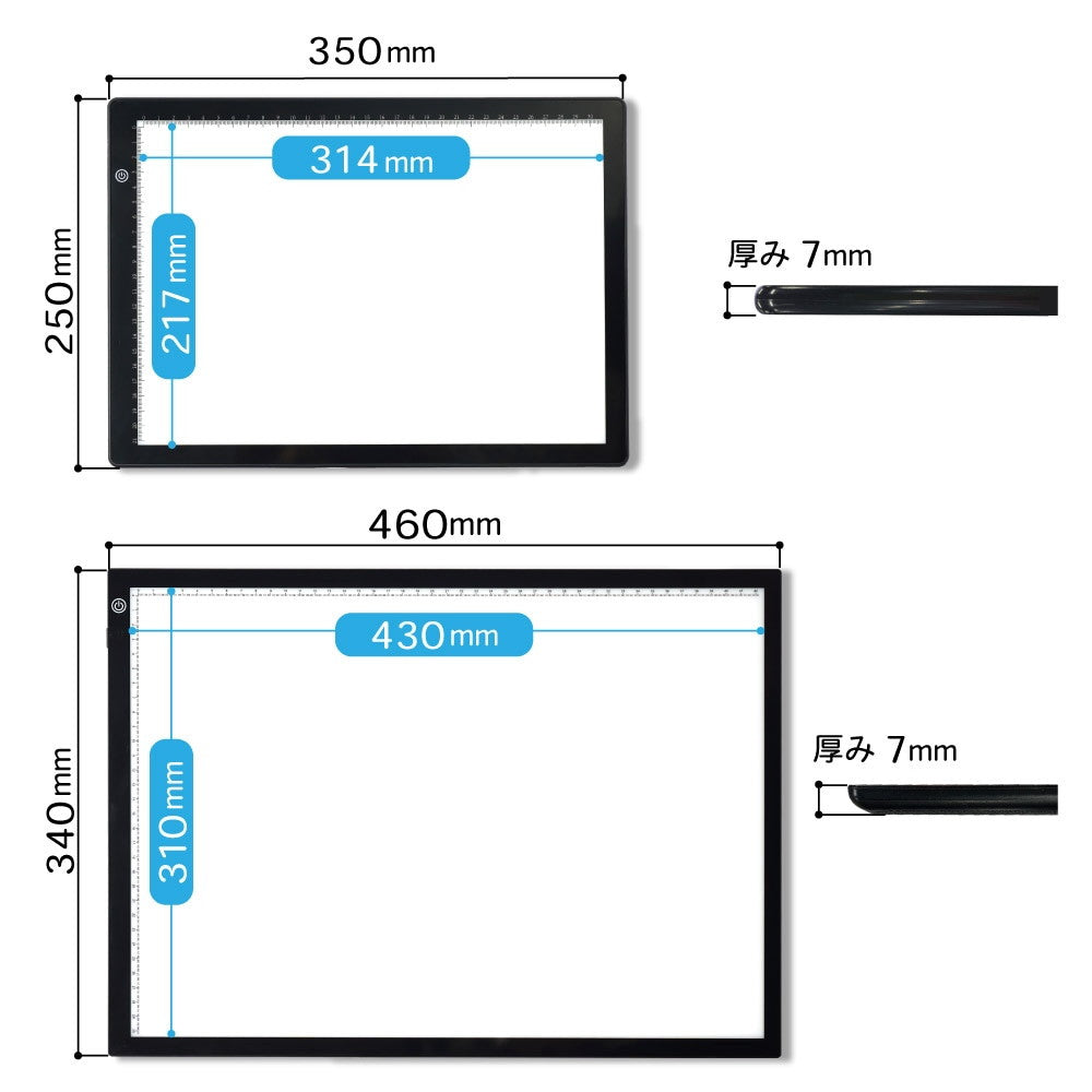 Ultra-Lightweight Stepless Dimming LED Tracing Pad A4 GDTSA4SBK