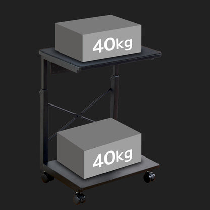 7-Stage Adjustable CPU Cart - Black