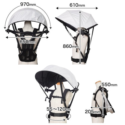 Hands-Free Wearable Sun Umbrella (White) SNTH25CWH