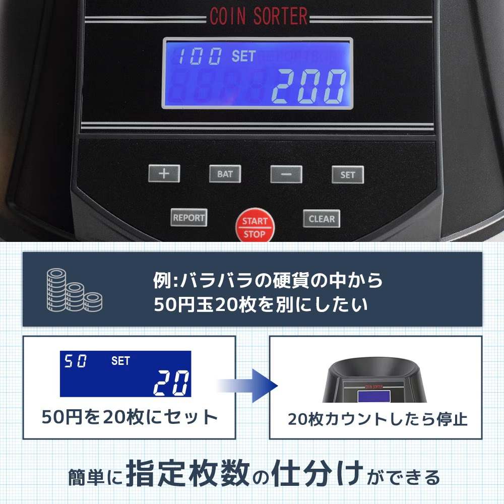 Electric Auto Coin Counter CNCT25SBK