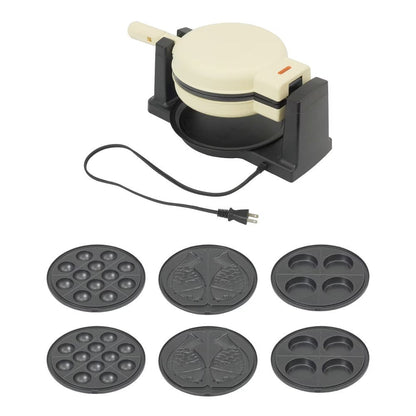 Rotating Takoyaki Maker 'Gururi-an' Cream White TKYK25HWH