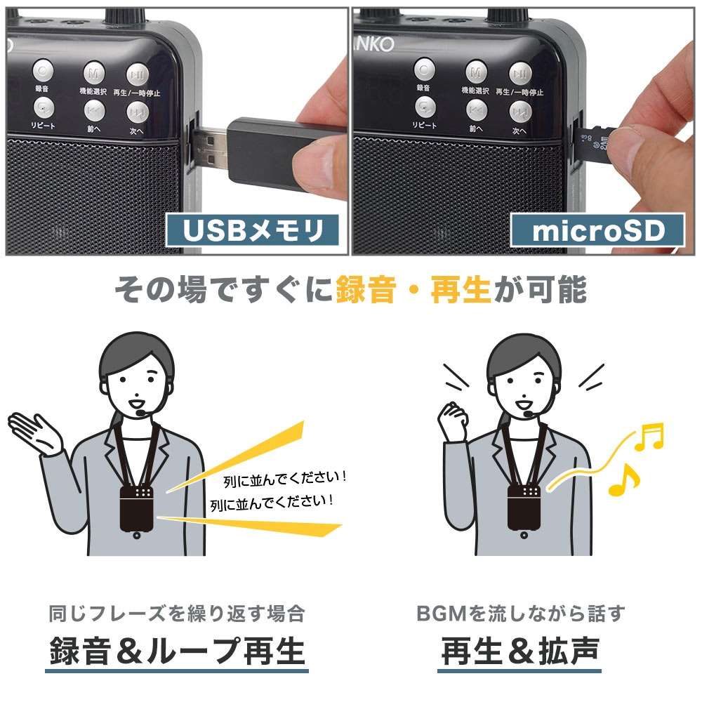 Multi-Functional Portable Megaphone PRLU25SBK