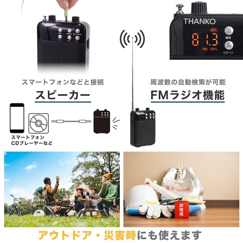 Multi-Functional Portable Megaphone PRLU25SBK