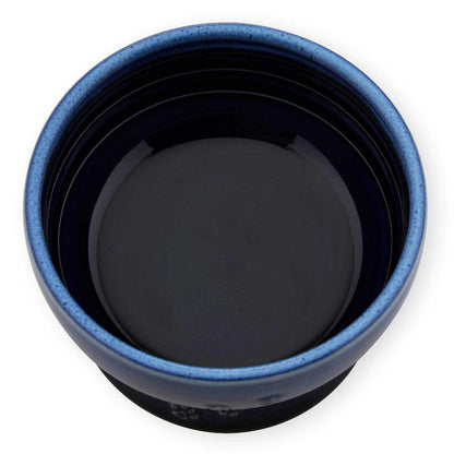 Cat Water Bowl with Legs Made in Japan Blue