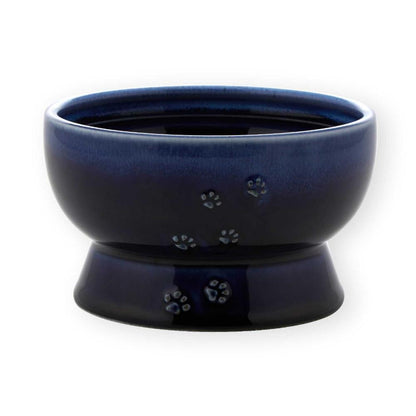 Cat Water Bowl with Legs Made in Japan Blue