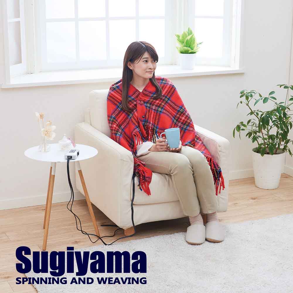 Washable Electric Knee Blanket Made in Japan SSW22H22 RD