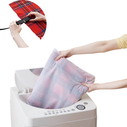 Washable Electric Knee Blanket Made in Japan SSW22H22 RD