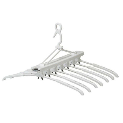 Park Lane ONE Easy-to-Use Expandable 7-Clip Hanger Gray
