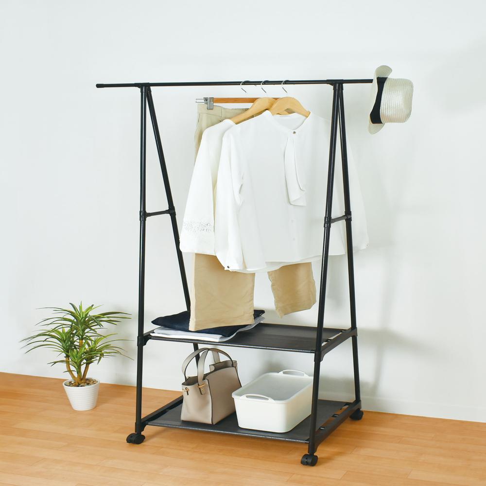 Park Lane Casual 2-Tier Hanger Rack Black