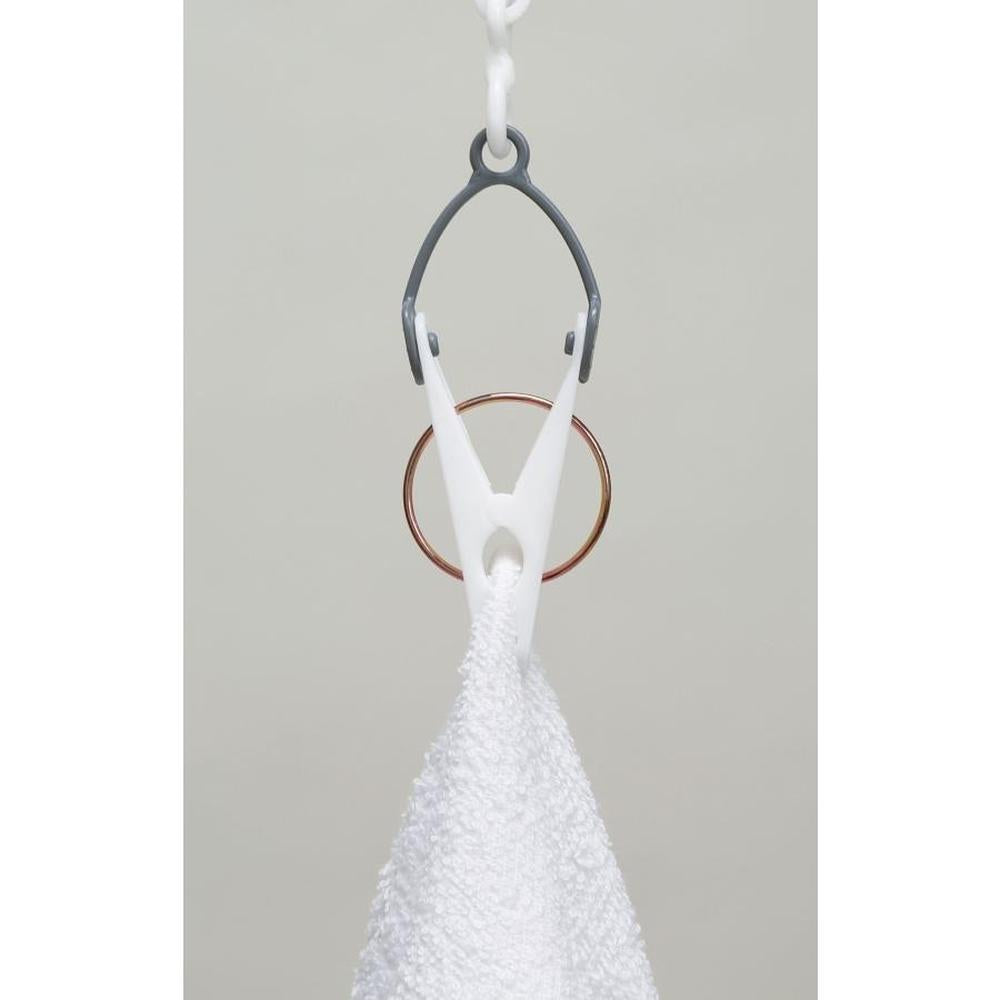 Park Lane ONE Easy-to-Use Hanger 24 Clips Gray