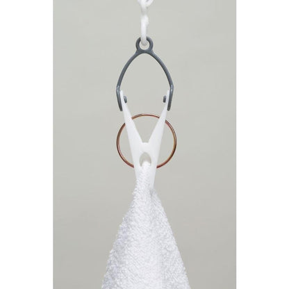 Park Lane ONE Easy-to-Use Hanger 24 Clips Gray