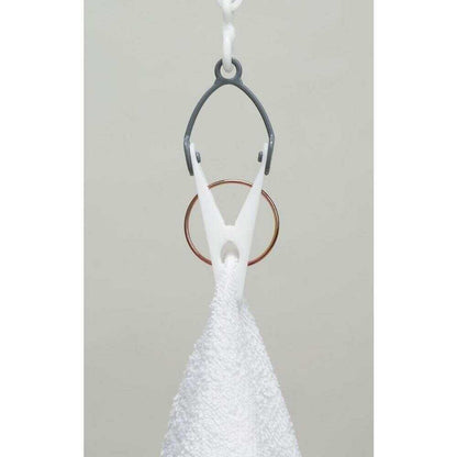 Park Lane ONE Easy-to-Use Hanger 24 Clips Gray