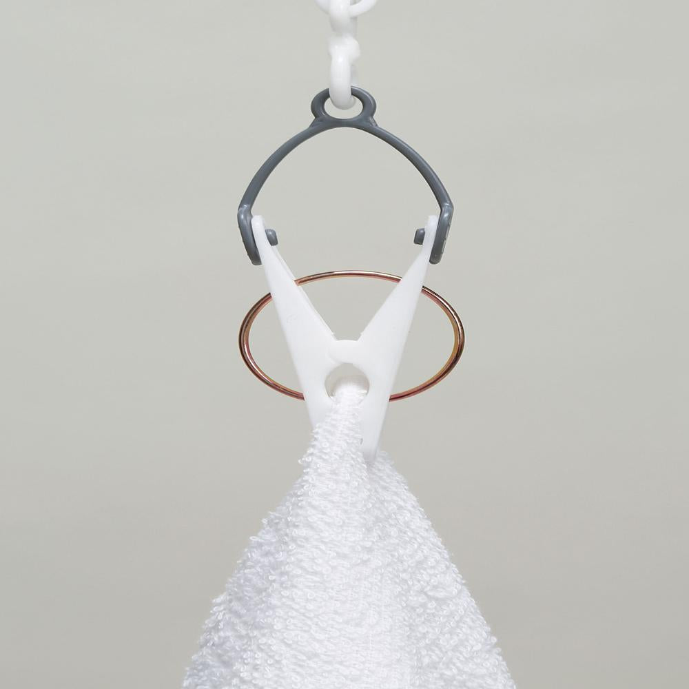 Park Lane ONE Easy-to-Use Hanger 40 Clips Gray
