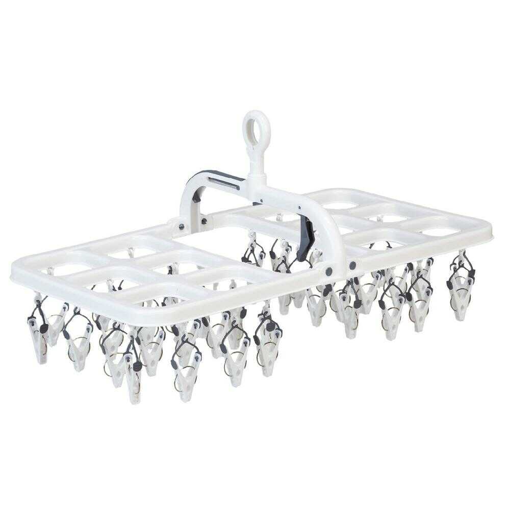 Park Lane ONE Easy-to-Use Hanger 40 Clips Gray