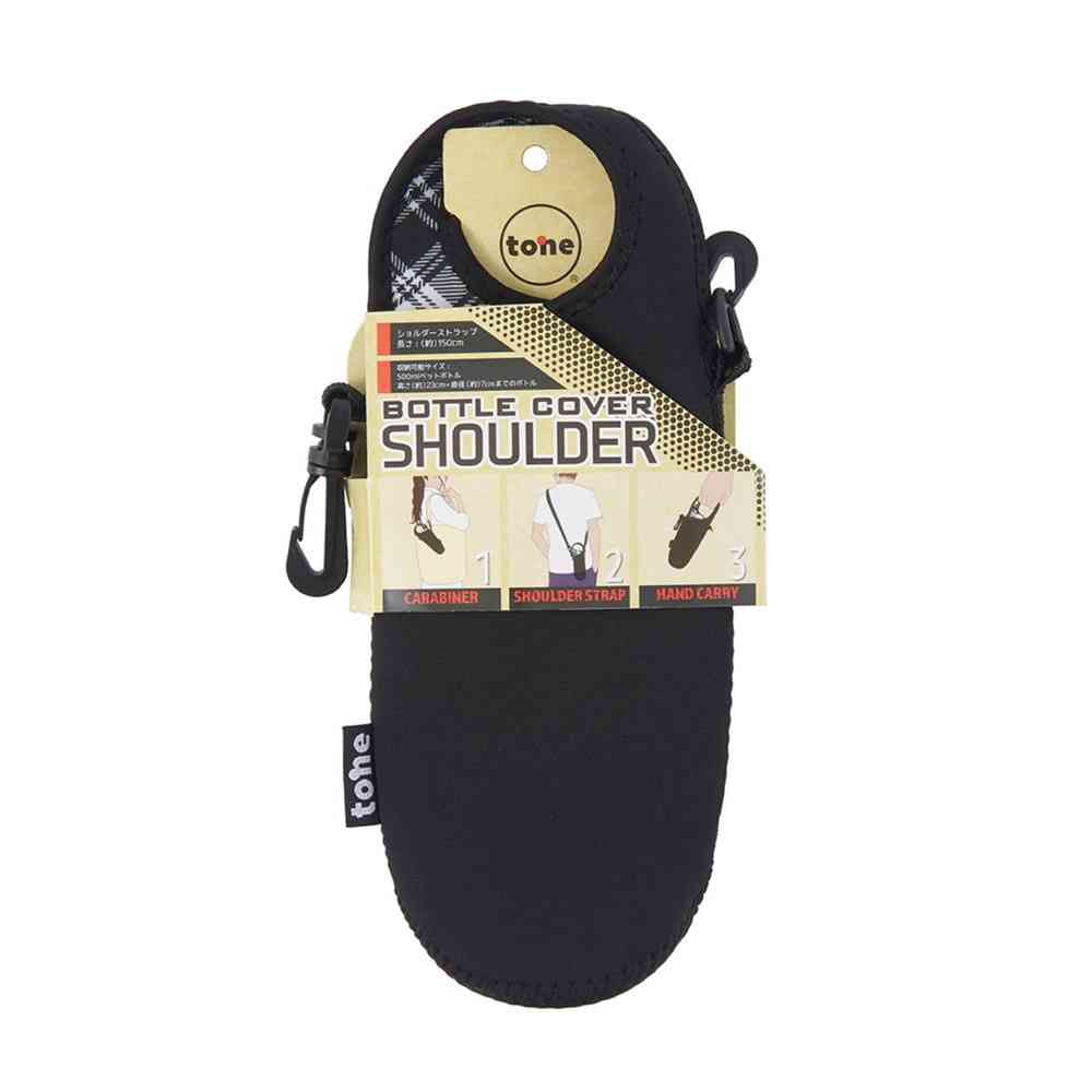 Tone Bottle Cover Shoulder Check Black TC-22