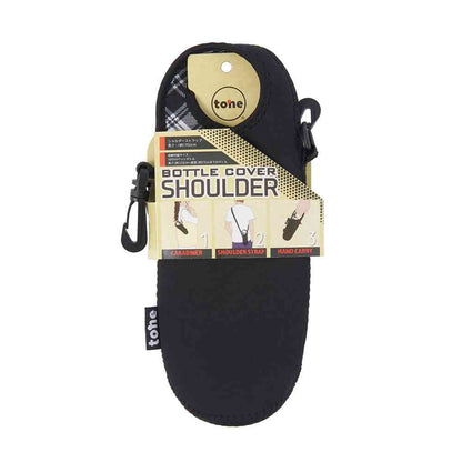Tone Bottle Cover Shoulder Check Black TC-22
