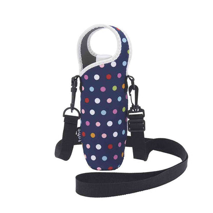 Tone Bottle Cover Shoulder Dot Navy TC-22