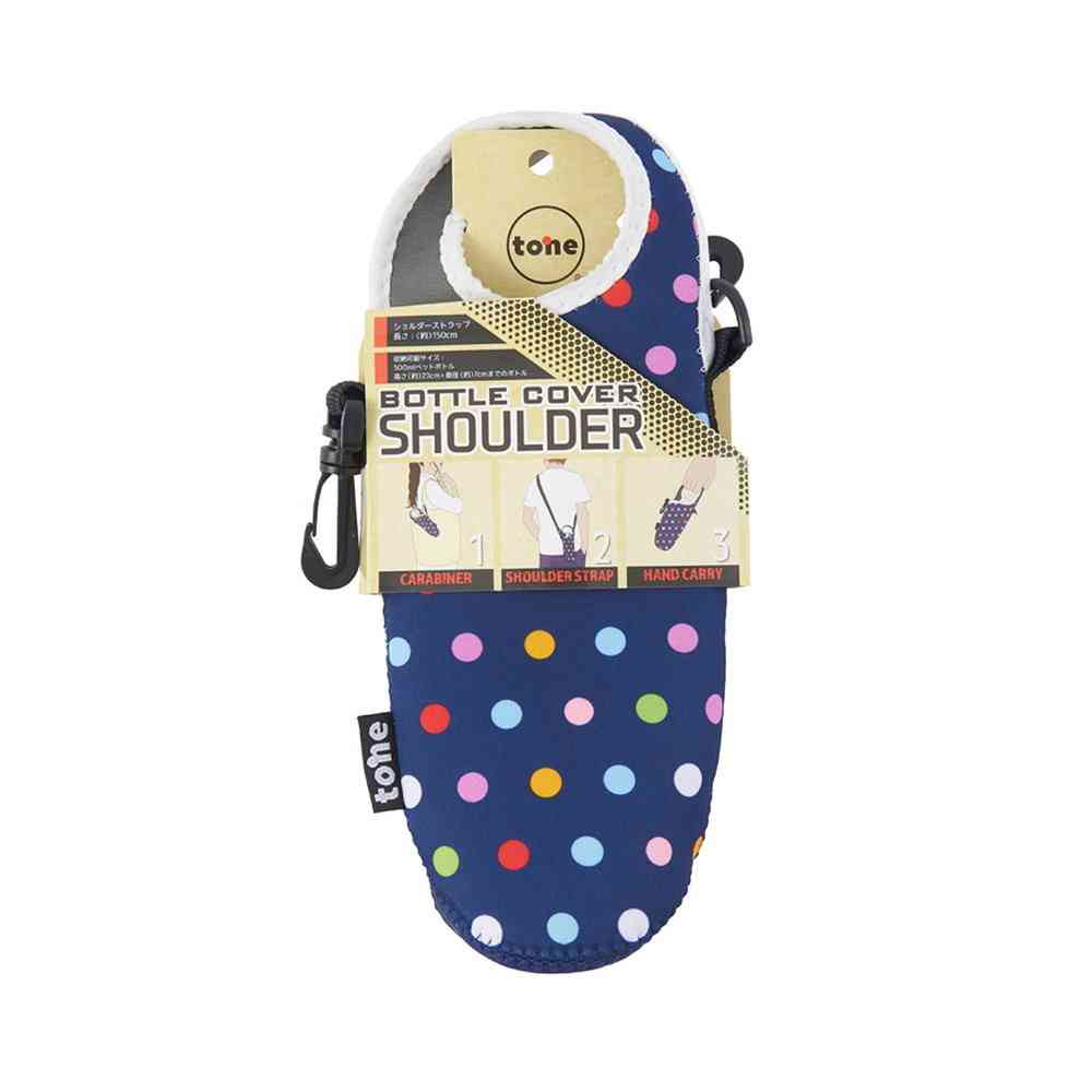 Tone Bottle Cover Shoulder Dot Navy TC-22