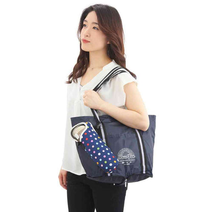 Tone Bottle Cover Shoulder Dot Navy TC-22