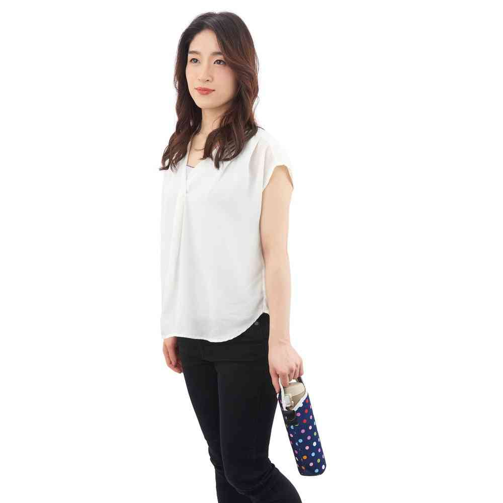Tone Bottle Cover Shoulder Dot Navy TC-22