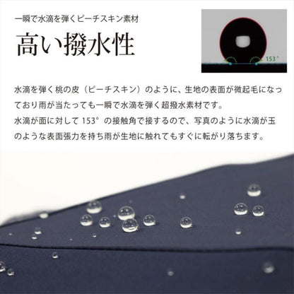 晴雨兼用 折りたたみ傘 50cm ピーチドロップ 17001BK 【直送品】 返品・キャンセル・他商品と同時購入は不可