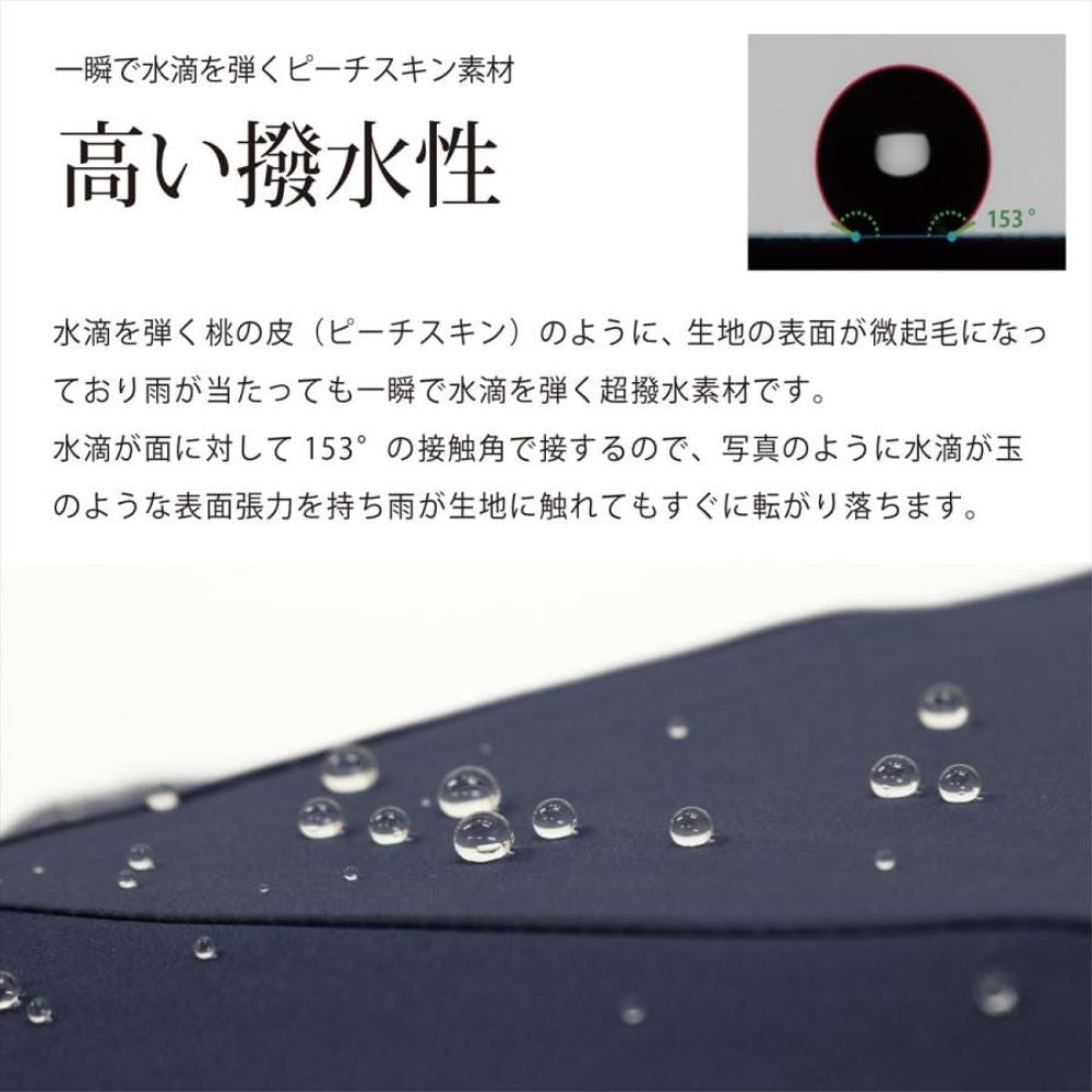 晴雨兼用 折りたたみ傘 50cm ピーチドロップ 17002NV 【直送品】 返品・キャンセル・他商品と同時購入は不可