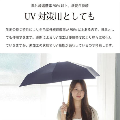 晴雨兼用 折りたたみ傘 50cm ピーチドロップ 17002NV 【直送品】 返品・キャンセル・他商品と同時購入は不可