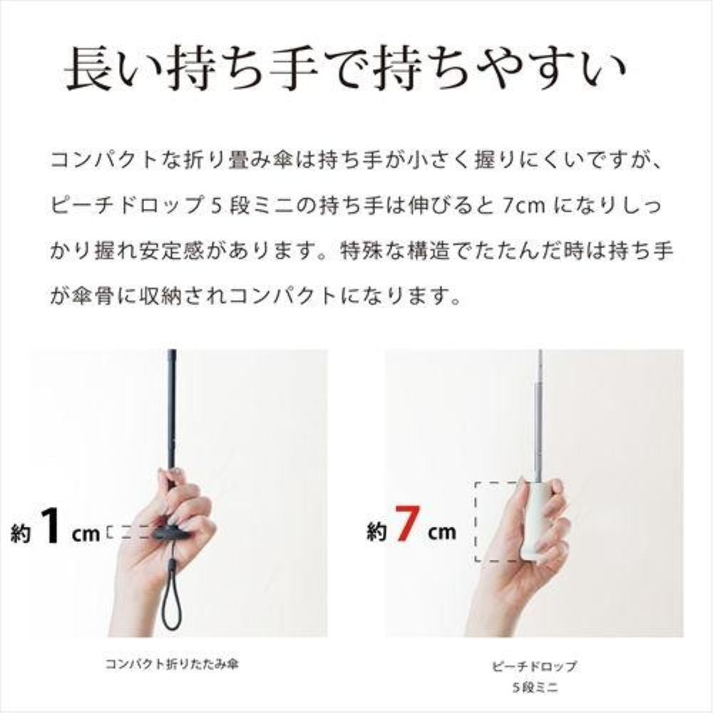 晴雨兼用 折りたたみ傘 50cm ピーチドロップ 17005GR 【直送品】 返品・キャンセル・他商品と同時購入は不可