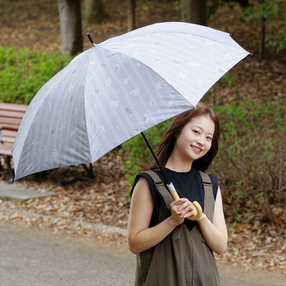 晴雨兼用 長傘 63cm エコルーペット フクロウ 17351GY 【直送品】 返品・キャンセル・他商品と同時購入は不可