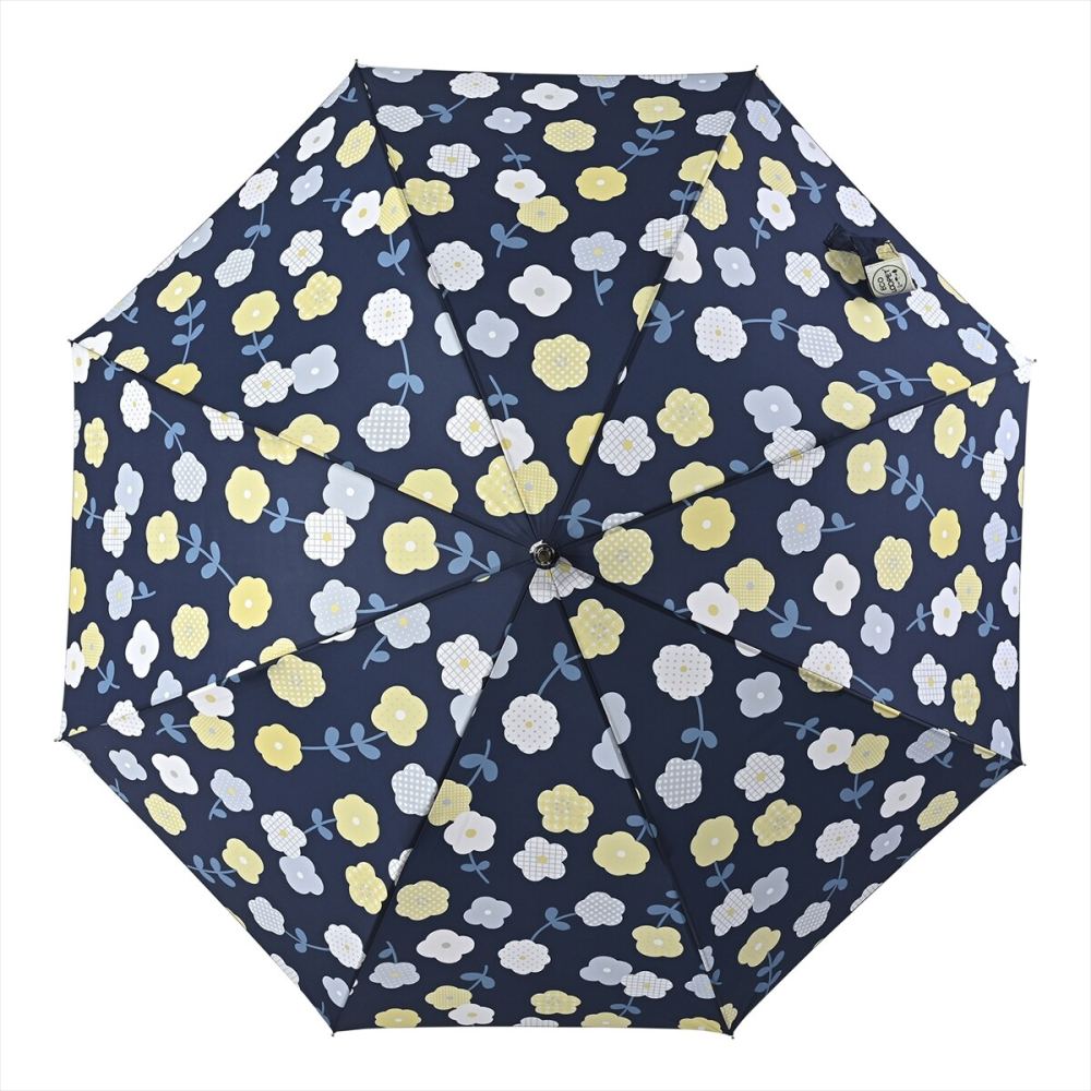晴雨兼用 長傘 63cm エコルーペット 17391NV 【直送品】 返品・キャンセル・他商品と同時購入は不可