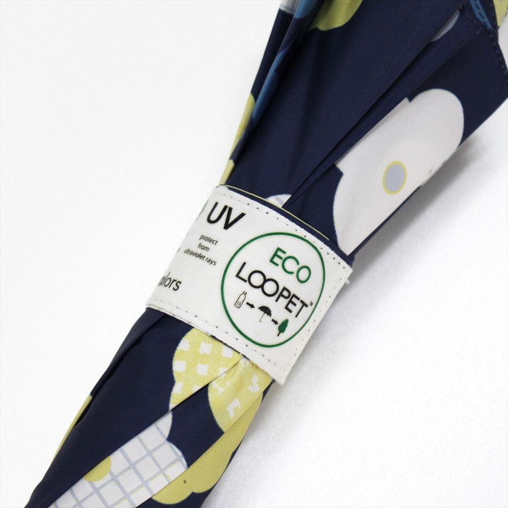 晴雨兼用 長傘 63cm エコルーペット 17391NV 【直送品】 返品・キャンセル・他商品と同時購入は不可