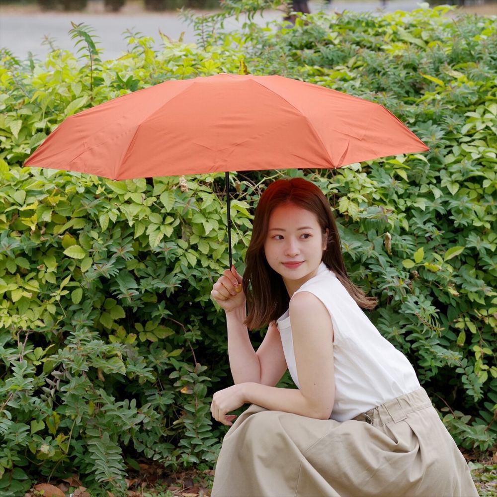 晴雨兼用 折傘 55cm エコルーペット 5段ミニ 16648CA 【直送品】 返品・キャンセル・他商品と同時購入は不可