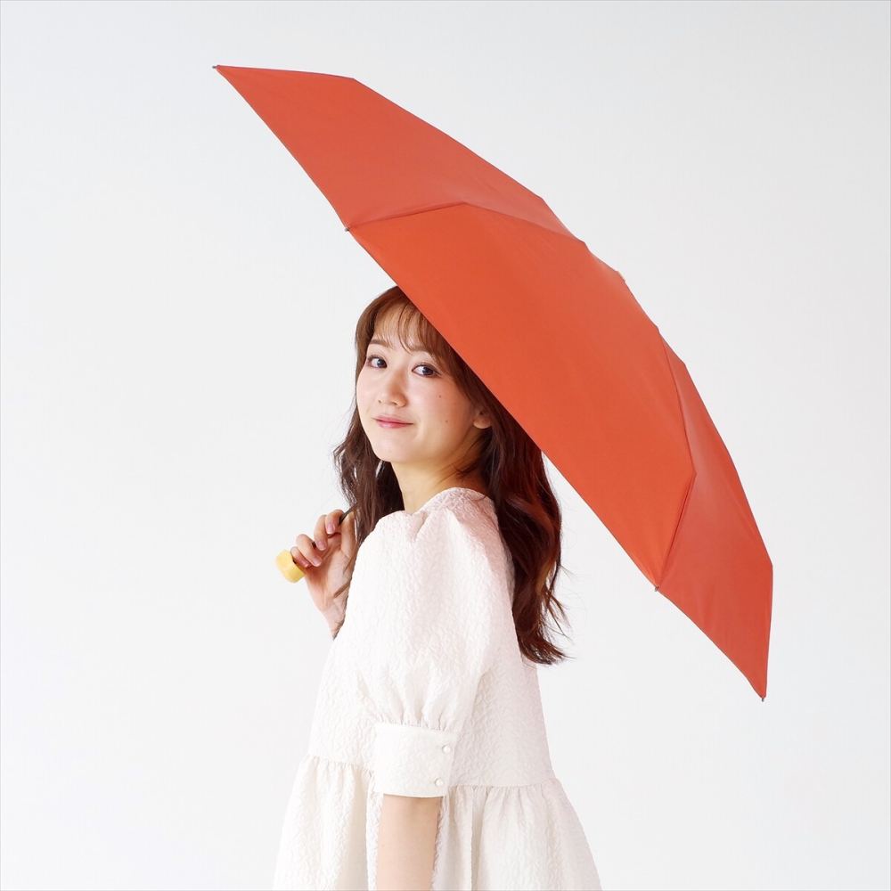 晴雨兼用 折傘 55cm エコルーペット 5段ミニ 16648CA 【直送品】 返品・キャンセル・他商品と同時購入は不可