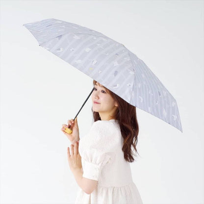 晴雨兼用 折傘 55cm エコルーペット 5段 17381GY 【直送品】 返品・キャンセル・他商品と同時購入は不可