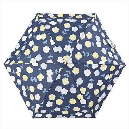 晴雨兼用 折傘 55cm エコルーペット フラワー17421NV 【直送品】 返品・キャンセル・他商品と同時購入は不可