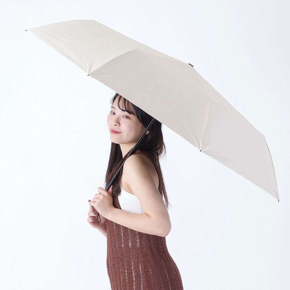 Rain and Shine Folding Umbrella 65cm Peach Drop UV Protection 51983OF