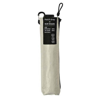 Rain and Shine Folding Umbrella 65cm Peach Drop UV Protection 51984BG