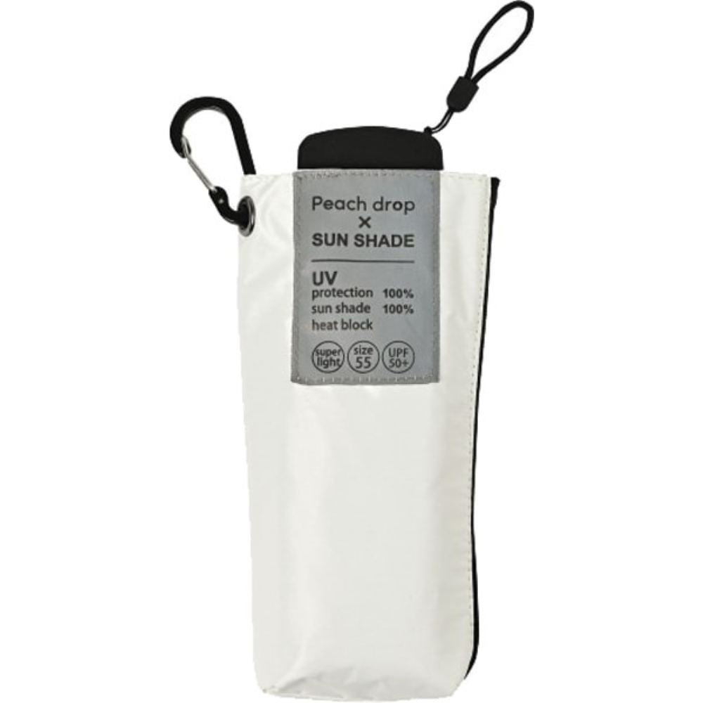 Rain and Shine Folding Umbrella 55cm Peach Drop UV Protection Flat 52002OF