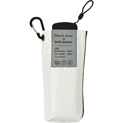 Rain and Shine Folding Umbrella 55cm Peach Drop UV Protection Flat 52002OF