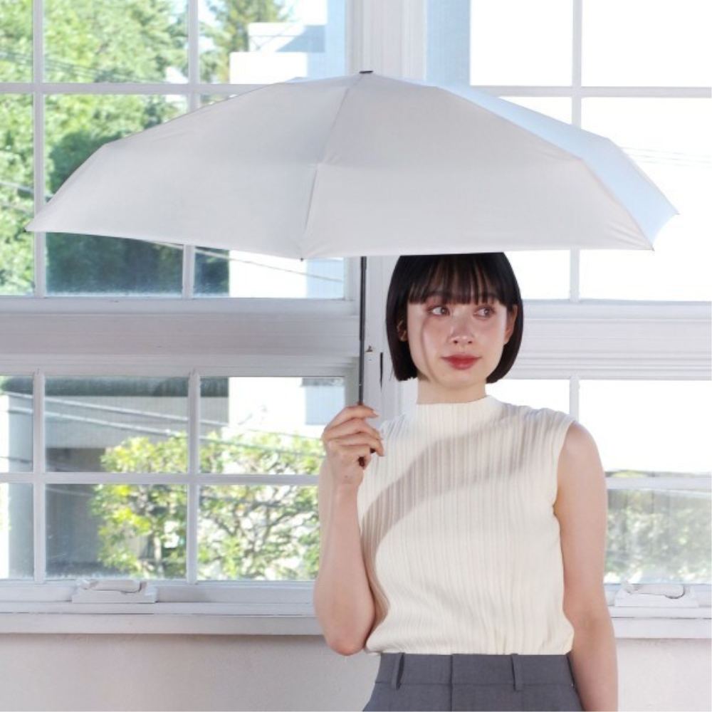 Rain and Shine Folding Umbrella 55cm Peach Drop UV Protection Flat 52002OF
