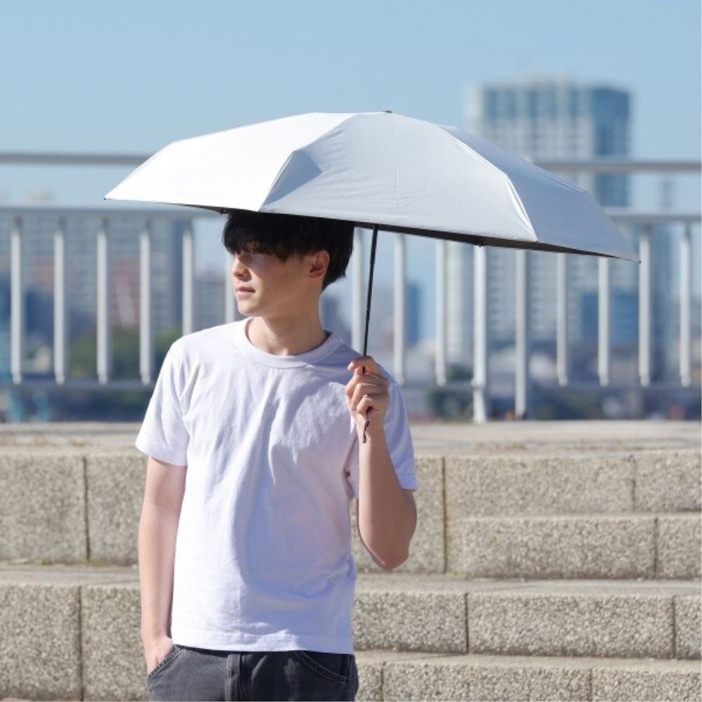 Rain and Shine Folding Umbrella 55cm Peach Drop UV Protection Flat 52002OF
