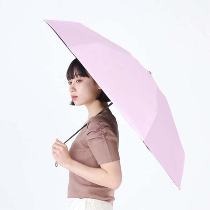 Rain and Shine Folding Umbrella 55cm Peach Drop UV Protection 52005PK
